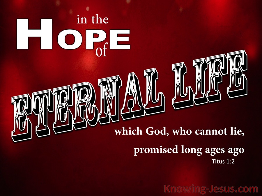 Titus 1:2 The Hope Of Eternal Life (red)